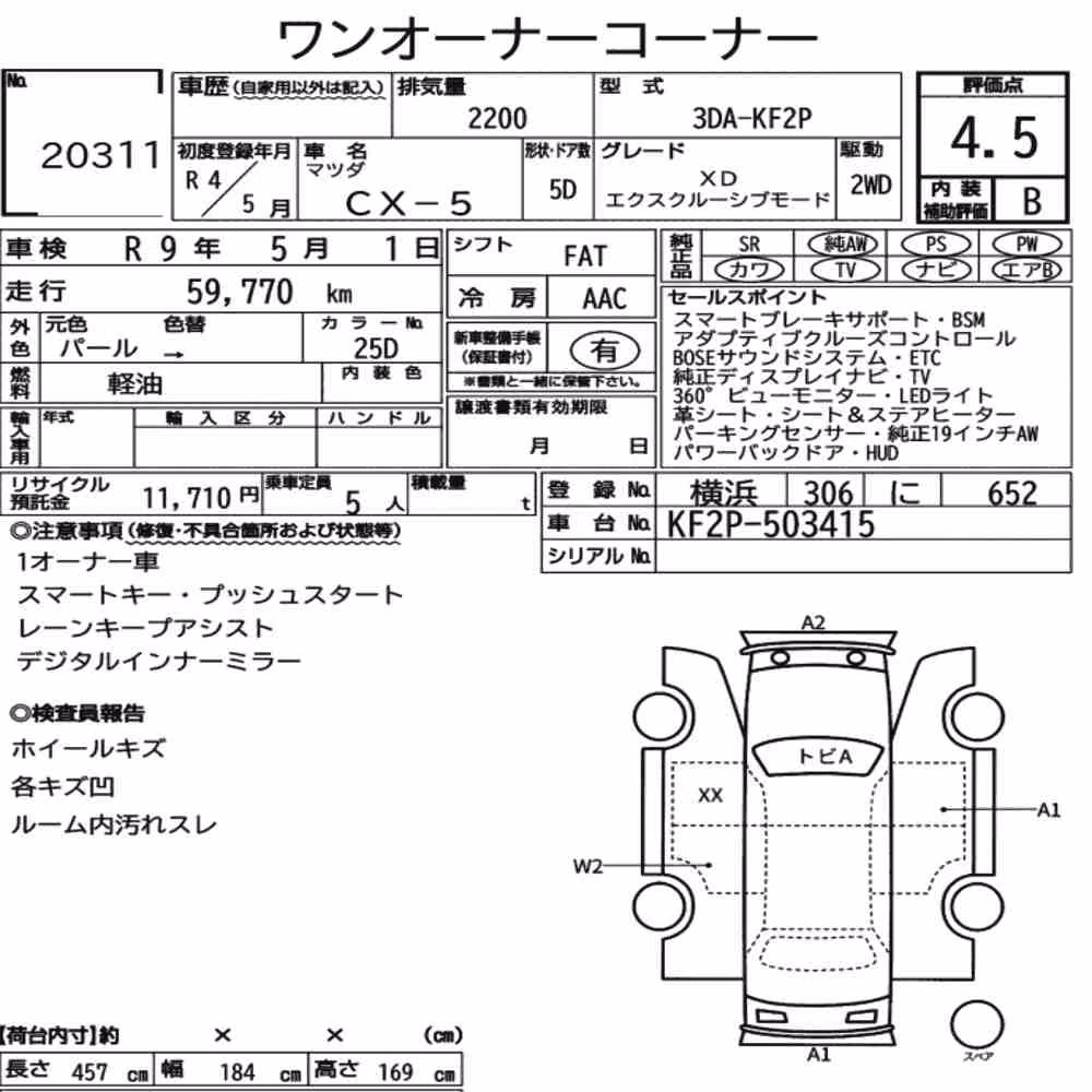 Notka aukcyjna: MAZDA CX-5 XD EXCLUSIVE MODE