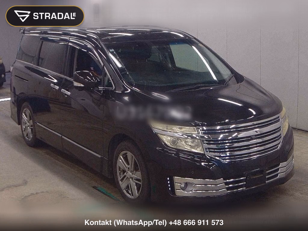 NISSAN ELGRAND 5D RIDER BLACK LEATHER SEAT MANUAL SEAT, miniaturka 2