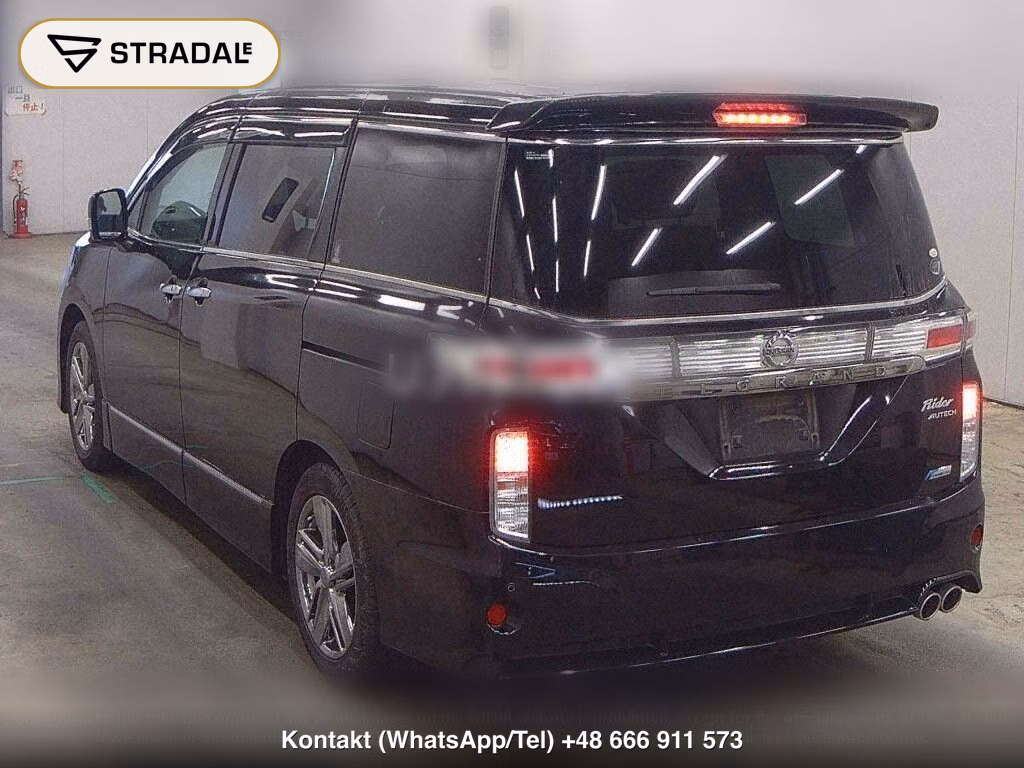 NISSAN ELGRAND 5D RIDER BLACK LEATHER SEAT MANUAL SEAT, miniaturka 3
