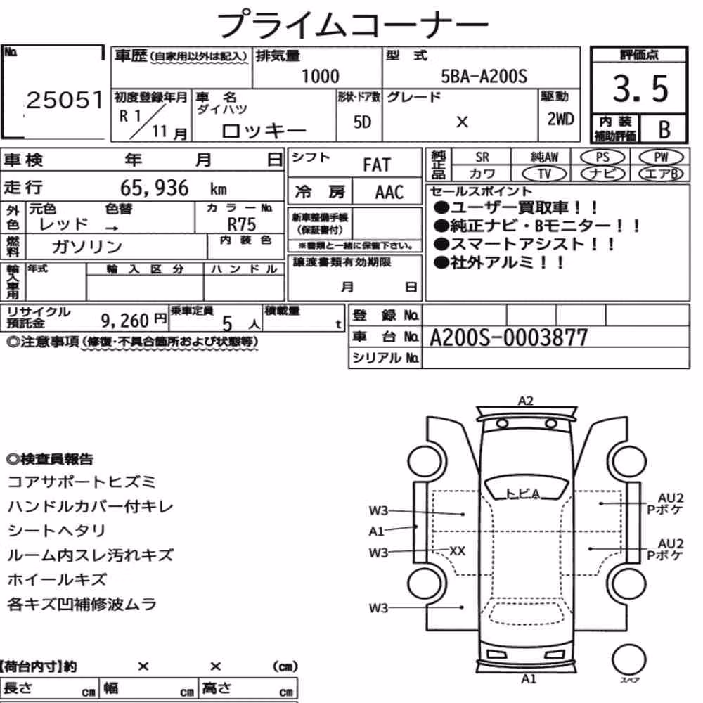 Notka aukcyjna: DAIHATSU ROCKY 5D X