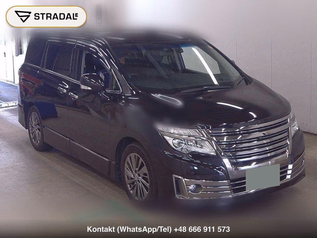 NISSAN ELGRAND 5D RIDER BLACK LINE BLACK LEATHER SEAT 2017, aukcja z Japonii, zdjęcie 1