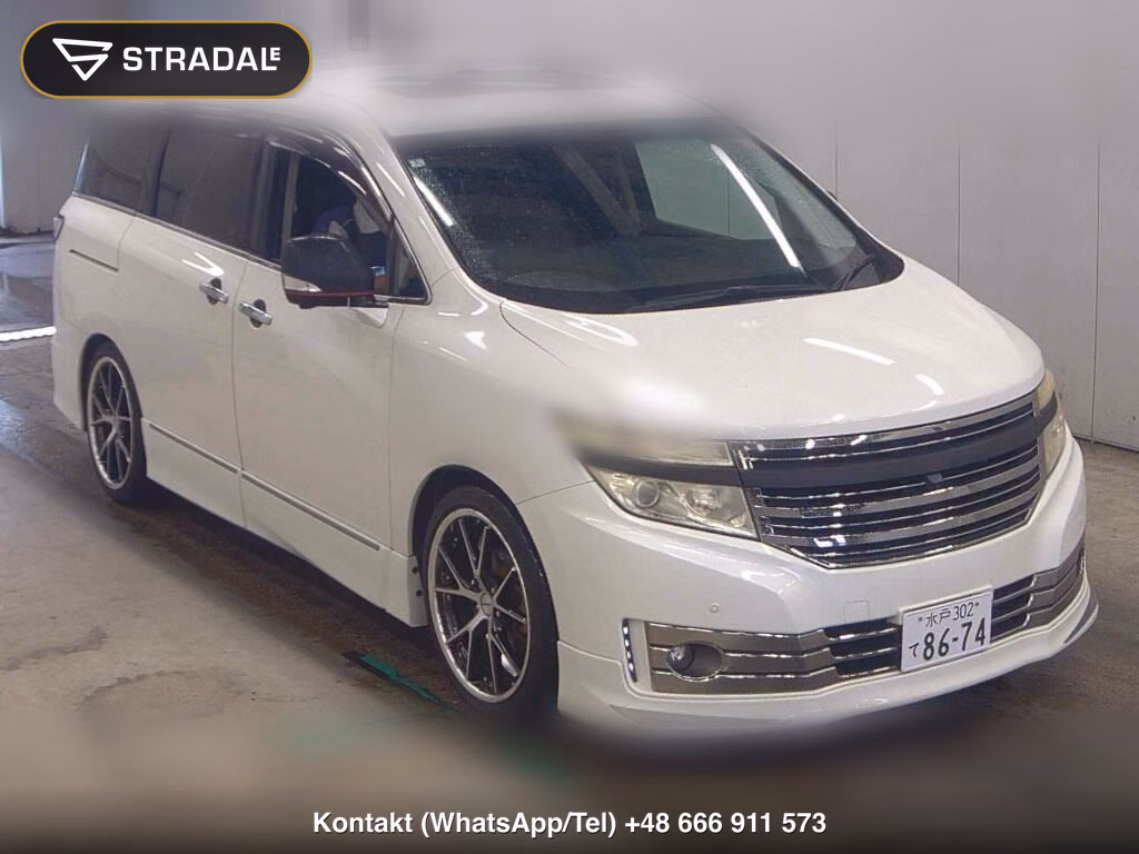 NISSAN ELGRAND 5D 4WD RIDER BLACK LINE BLACK LEATHER POWER SEA 2012, aukcja z Japonii, zdjęcie 1
