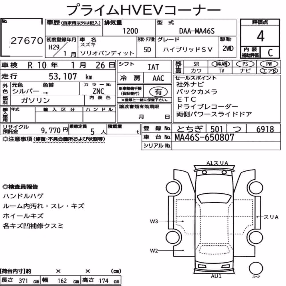 Notka aukcyjna: SUZUKI SOLIO BANDIT HYBRID SV