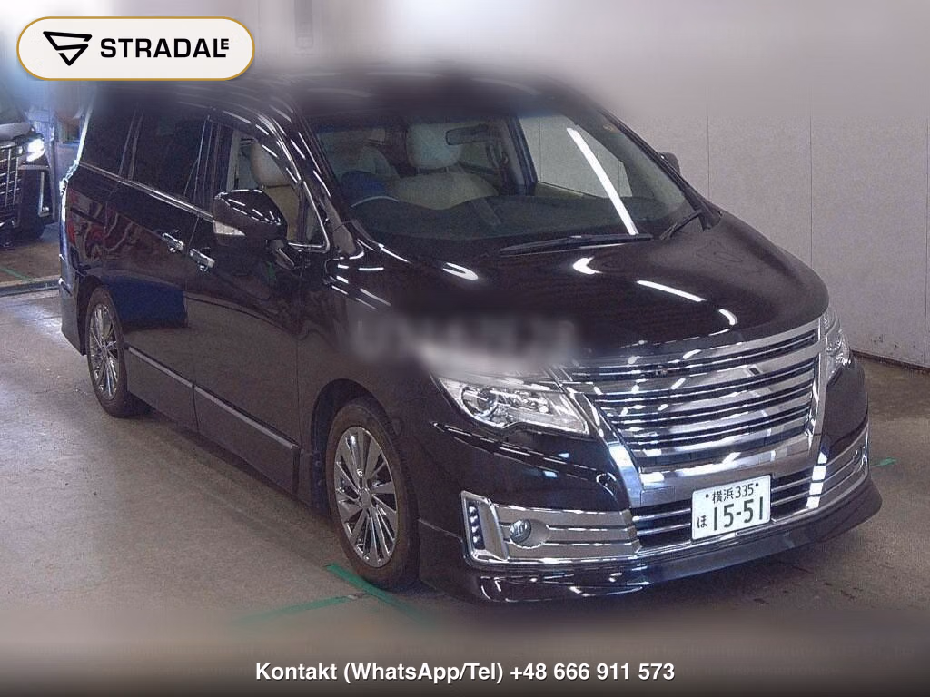 NISSAN ELGRAND 5D RIDER BLACK LEATHER SEAT POWER SEAT, miniaturka 2