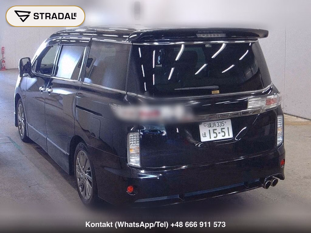 NISSAN ELGRAND 5D RIDER BLACK LEATHER SEAT POWER SEAT, miniaturka 3