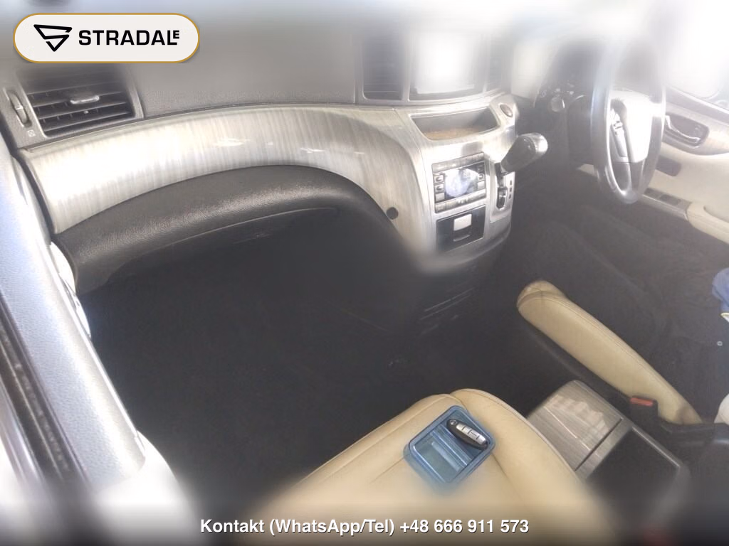 NISSAN ELGRAND 5D RIDER BLACK LEATHER SEAT POWER SEAT, miniaturka 4