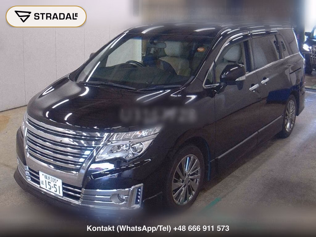 NISSAN ELGRAND 5D RIDER BLACK LEATHER SEAT POWER SEAT, miniaturka 5