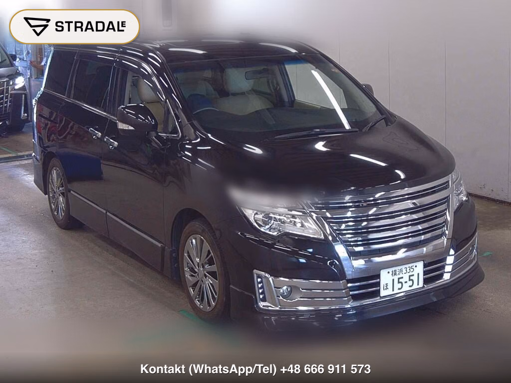 NISSAN ELGRAND 5D RIDER BLACK LEATHER SEAT POWER SEAT 2014, aukcja z Japonii, zdjęcie 1