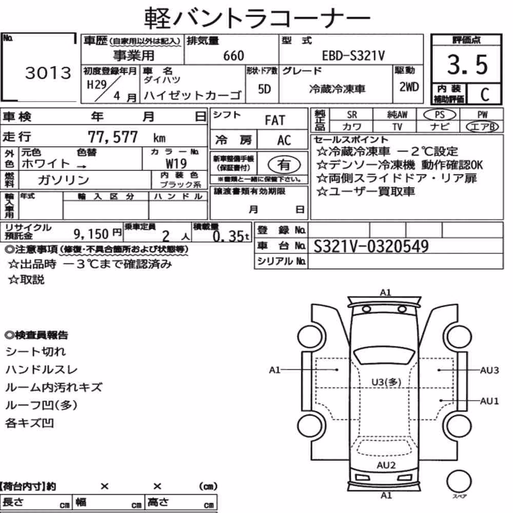 Notka aukcyjna: DAIHATSU HIJET CARGO 5D OTHERS