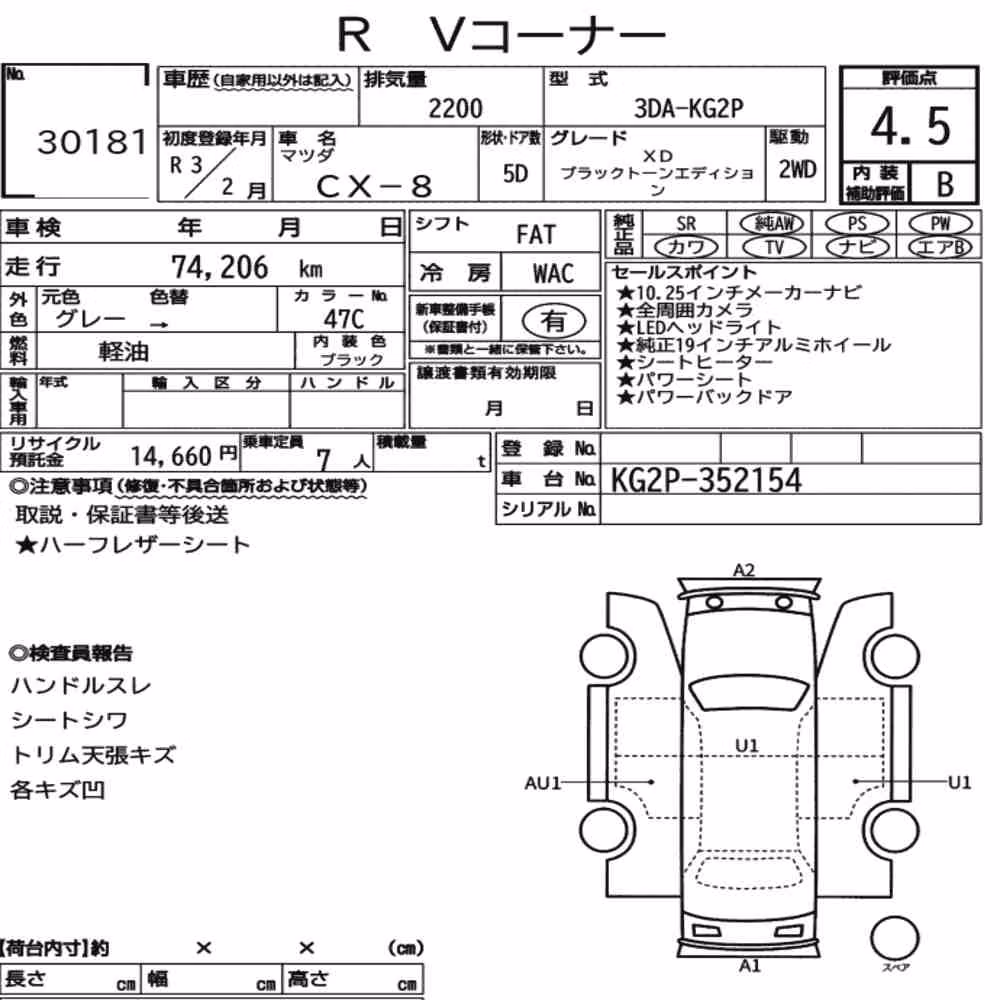 Notka aukcyjna: MAZDA CX-8 XD BLACK TONE EDITION