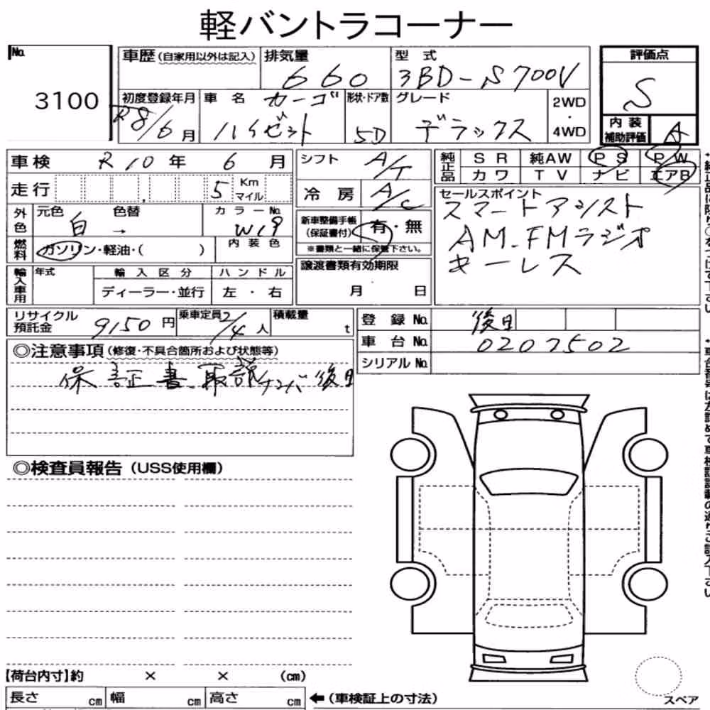 Notka aukcyjna: DAIHATSU HIJET CARGO 5D DELUXE