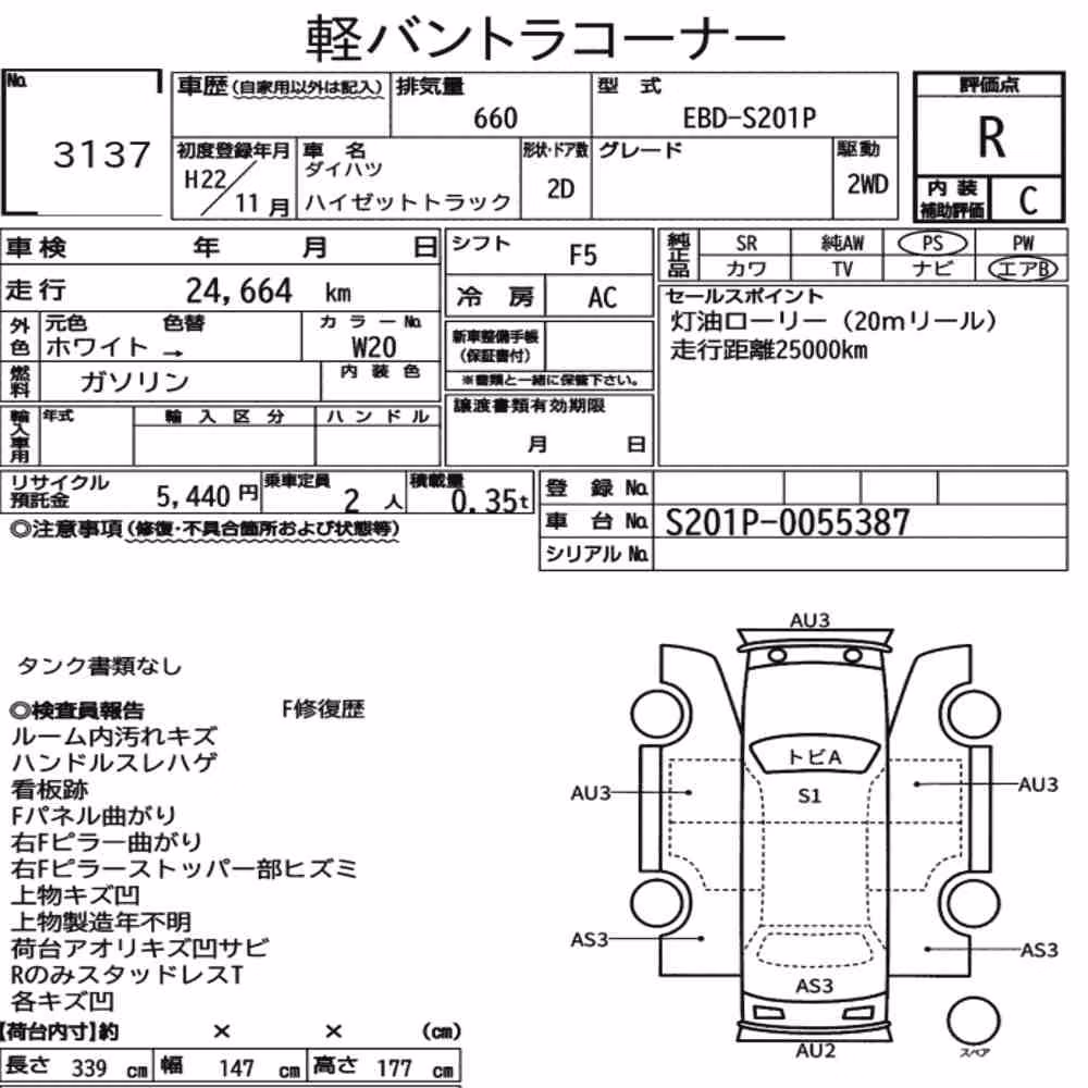 Notka aukcyjna: DAIHATSU HIJET TRUCK