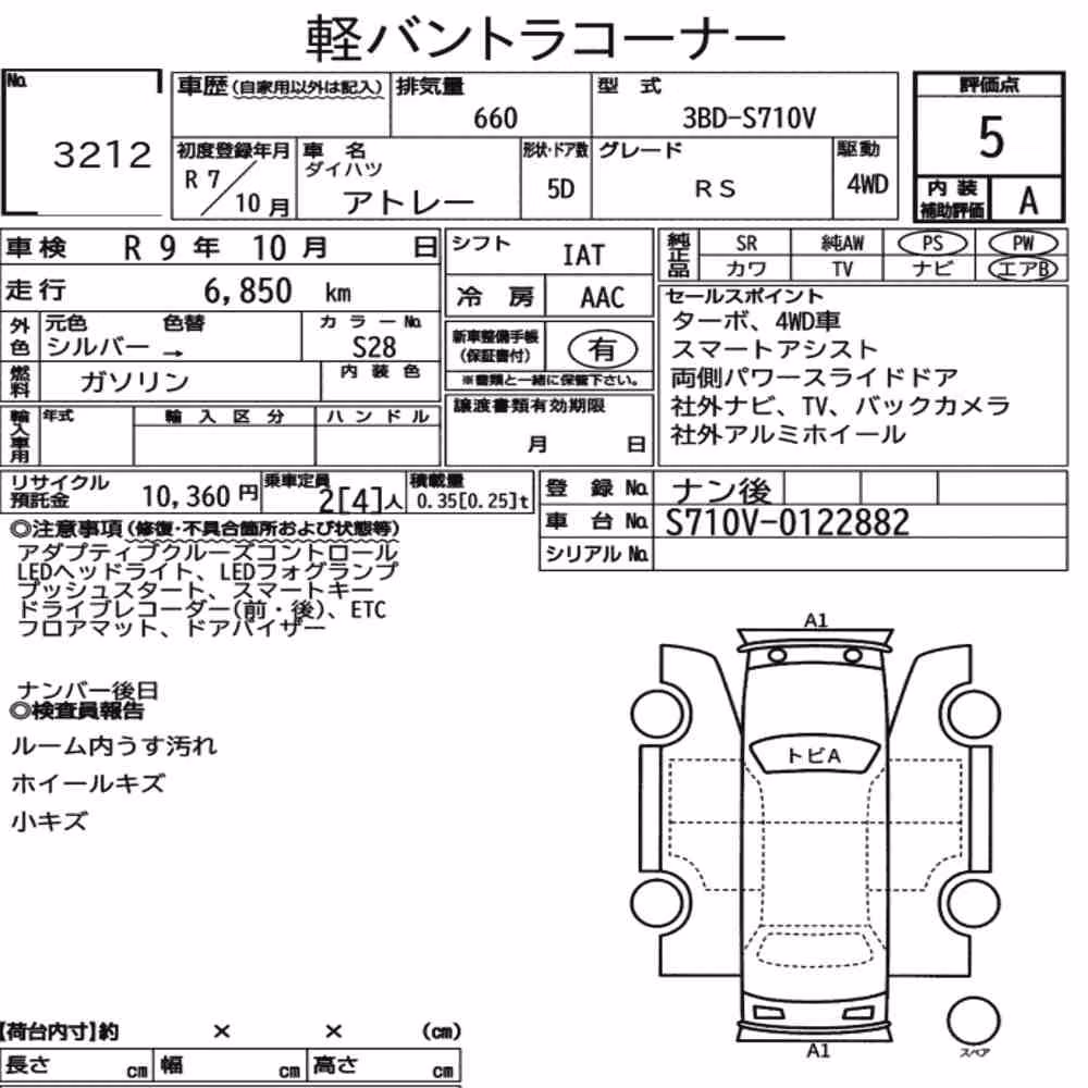 Notka aukcyjna: DAIHATSU ATRAI 5D 4WD RS