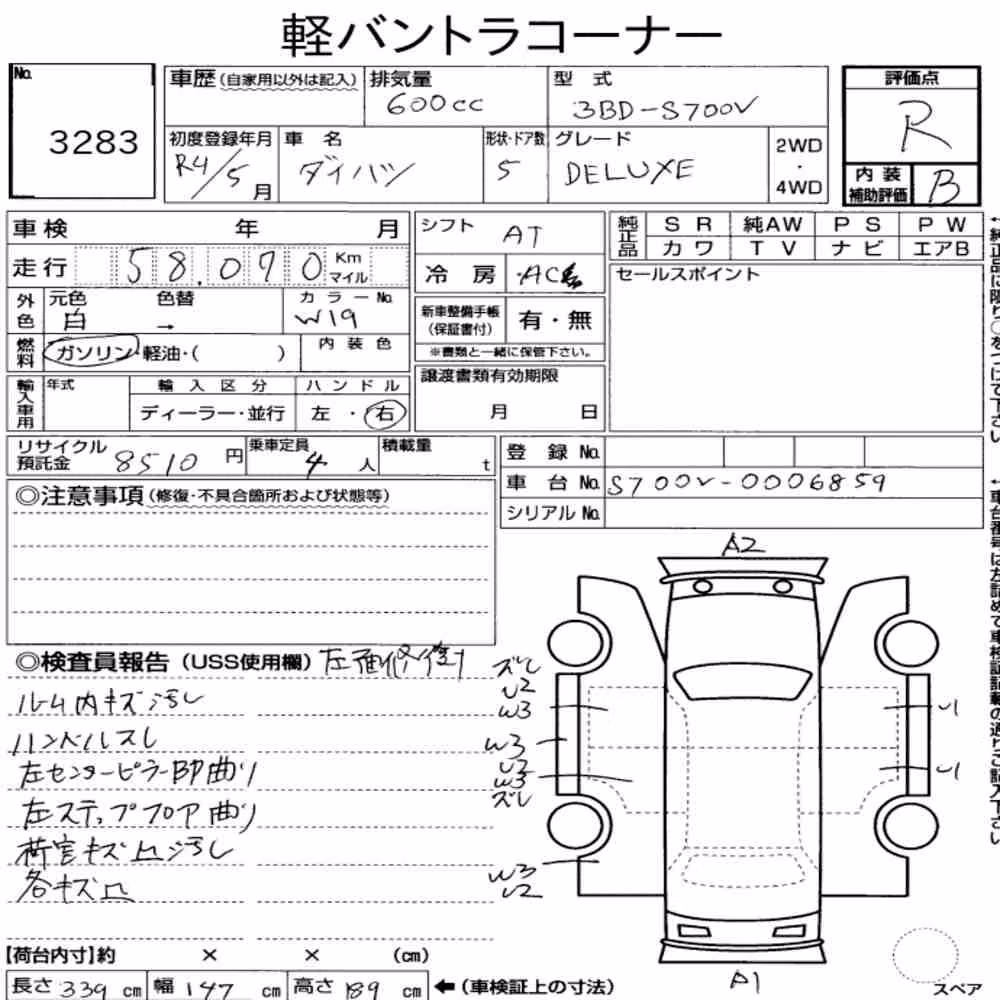 Notka aukcyjna: DAIHATSU HIJET CARGO 5D DELUXE