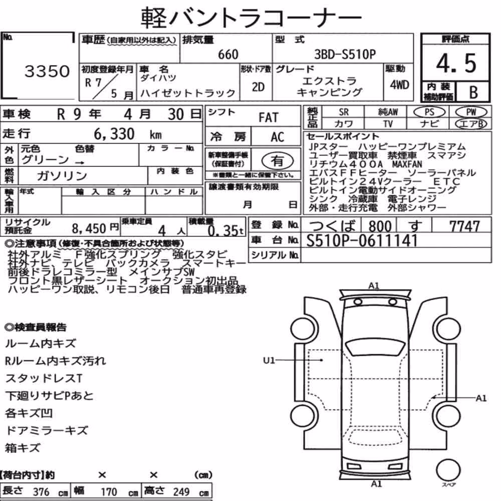 Notka aukcyjna: DAIHATSU HIJET TRUCK 4WD OTHERS