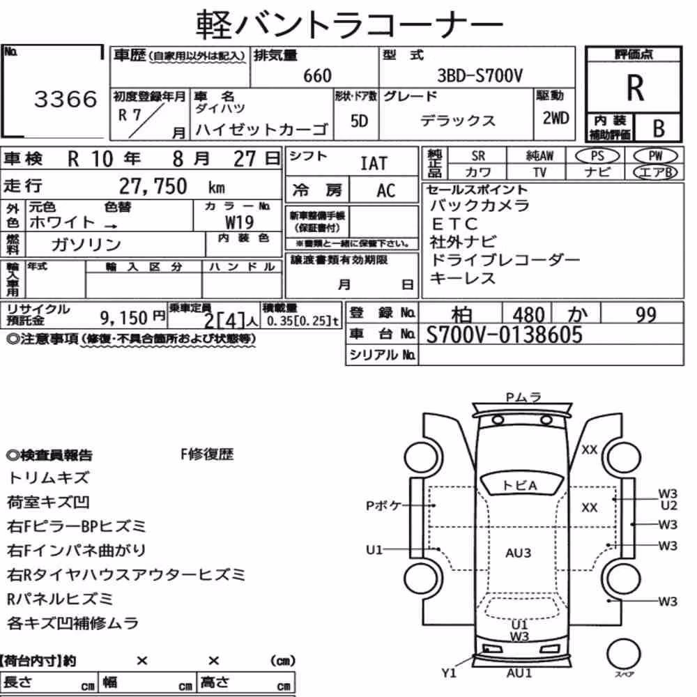 Notka aukcyjna: DAIHATSU HIJET CARGO 5D DELUXE
