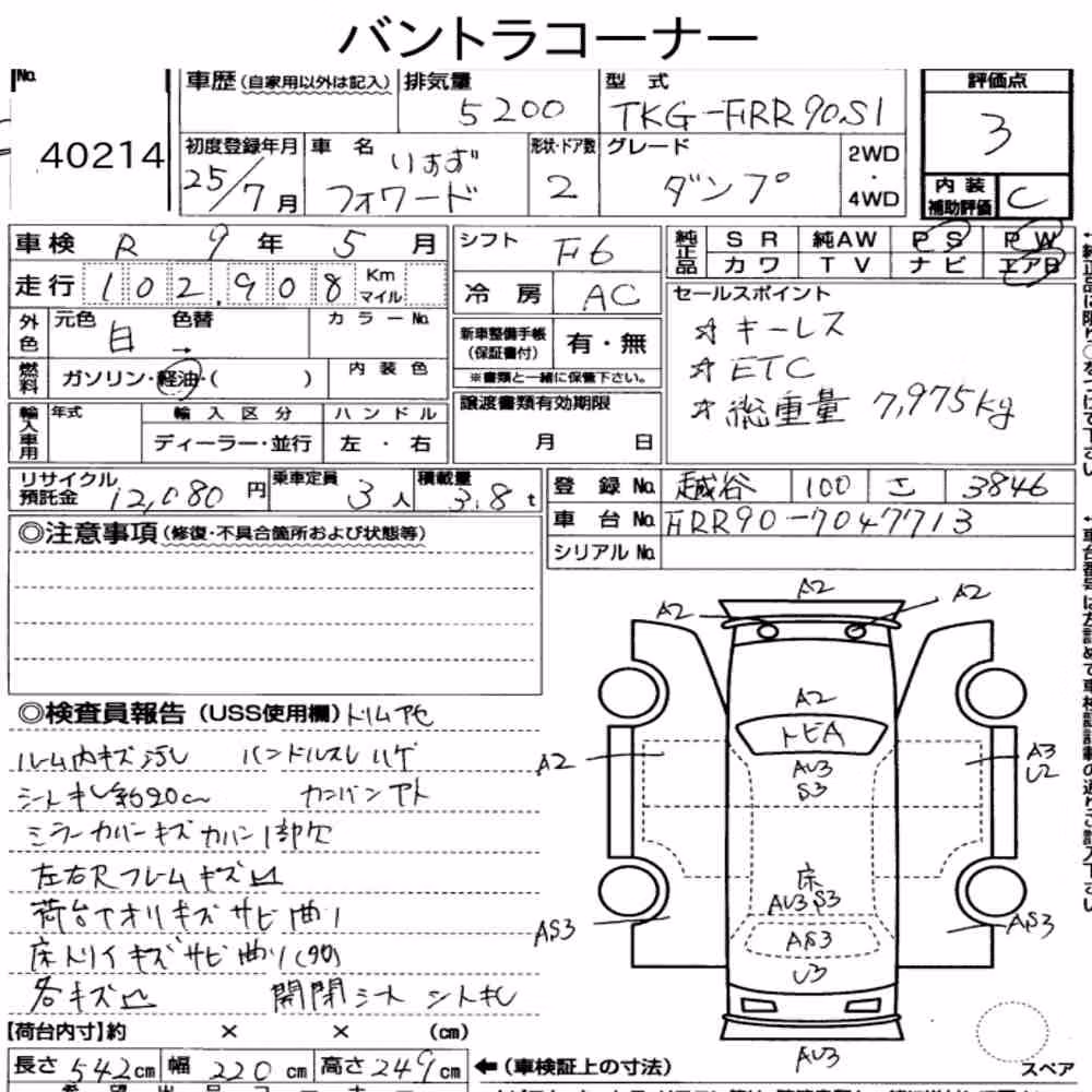 Notka aukcyjna: ISUZU FORWARD 2D DUMP