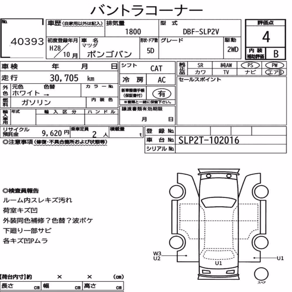 Notka aukcyjna: MAZDA BONGO VAN 5D