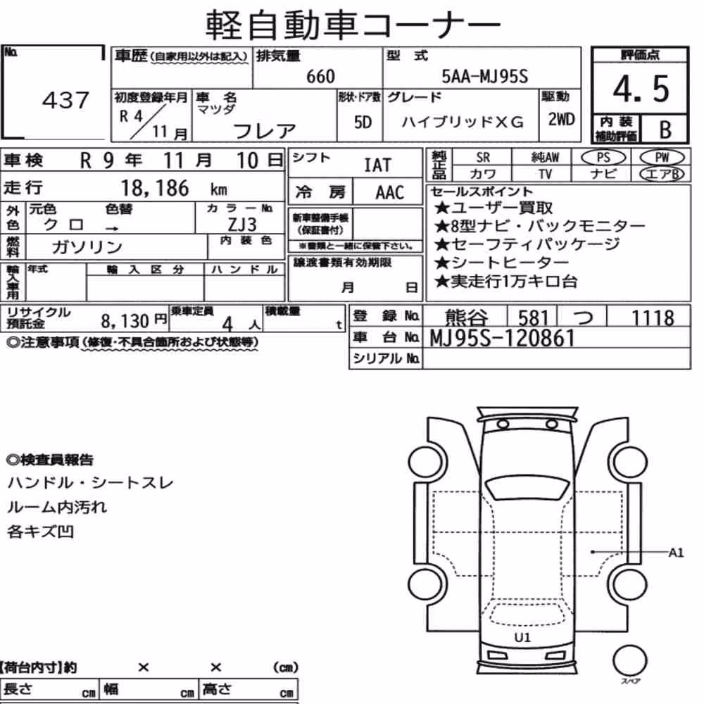 Notka aukcyjna: MAZDA FLAIR HYBRID XG