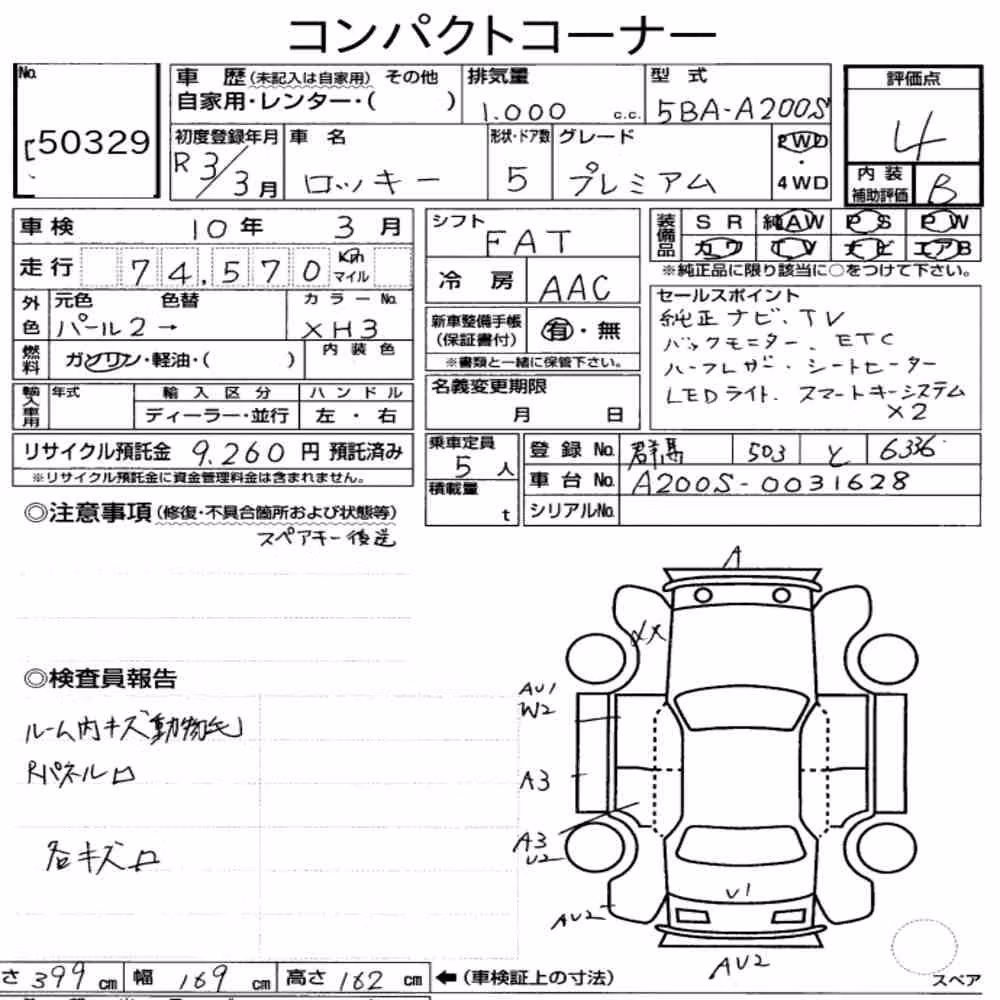 Notka aukcyjna: DAIHATSU ROCKY 5D PREMIUM