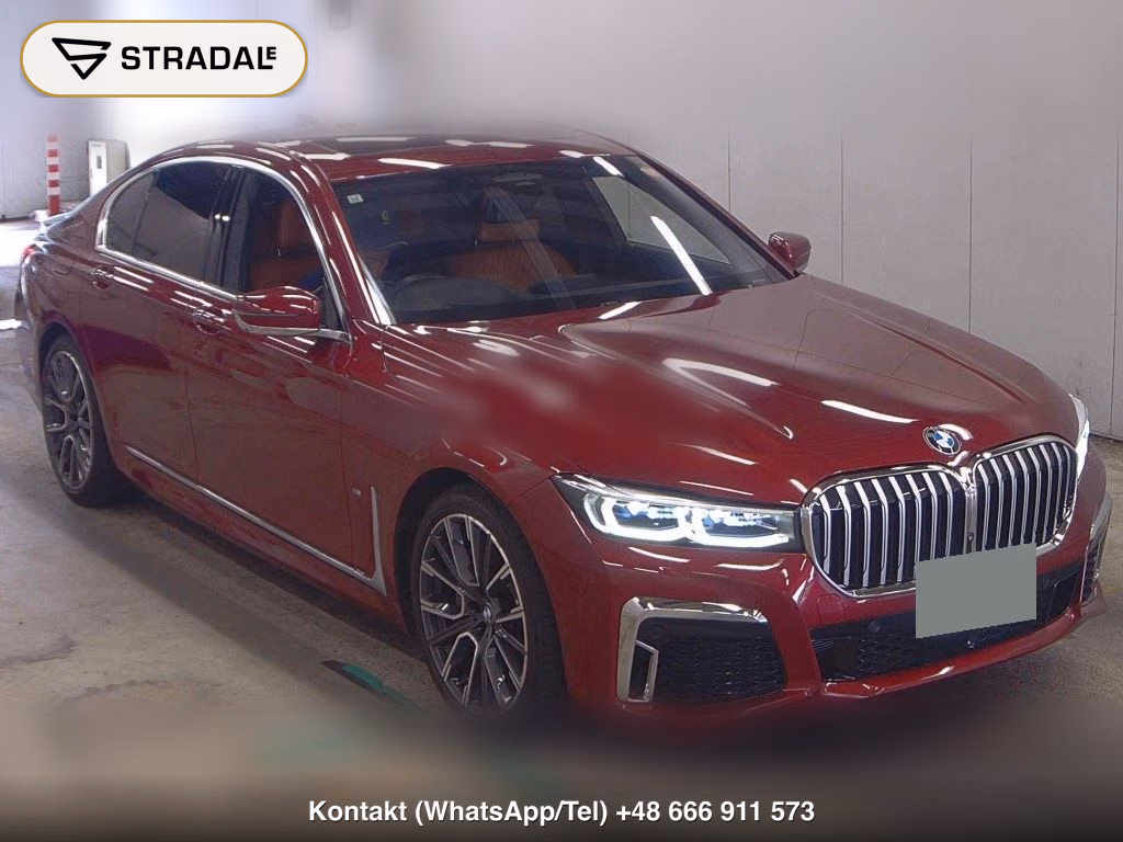 BMW 7 SERIES 745E M SPORT MEISTERWERK RUBY RED 2021, aukcja z Japonii, zdjęcie 1