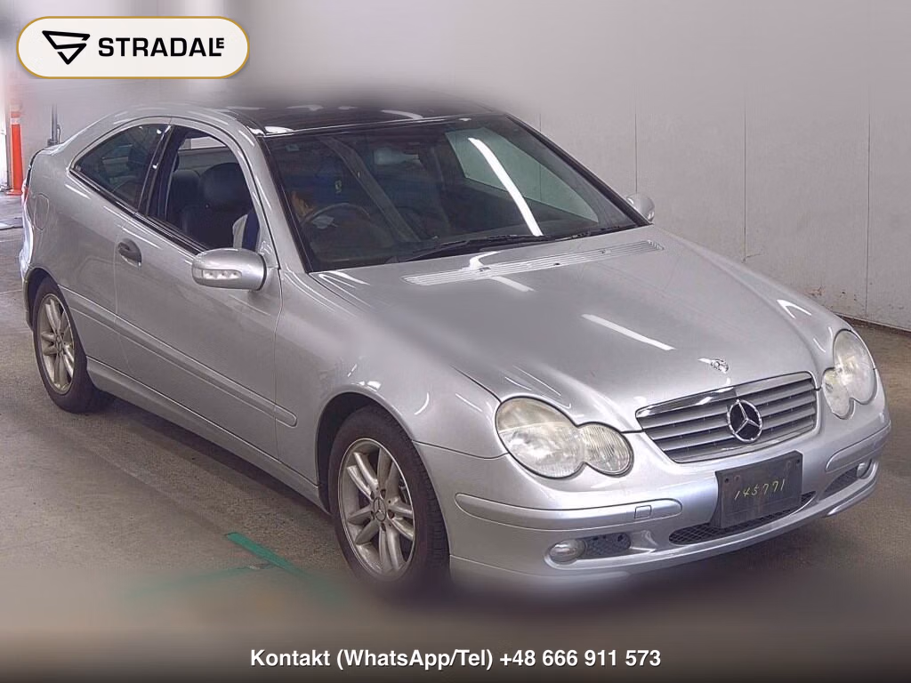 MERCEDES BENZ C-CLASS SPORTS COUPE C200 KOMPRESSOR SPORTS COUPE 2002, aukcja z Japonii, zdjęcie 1
