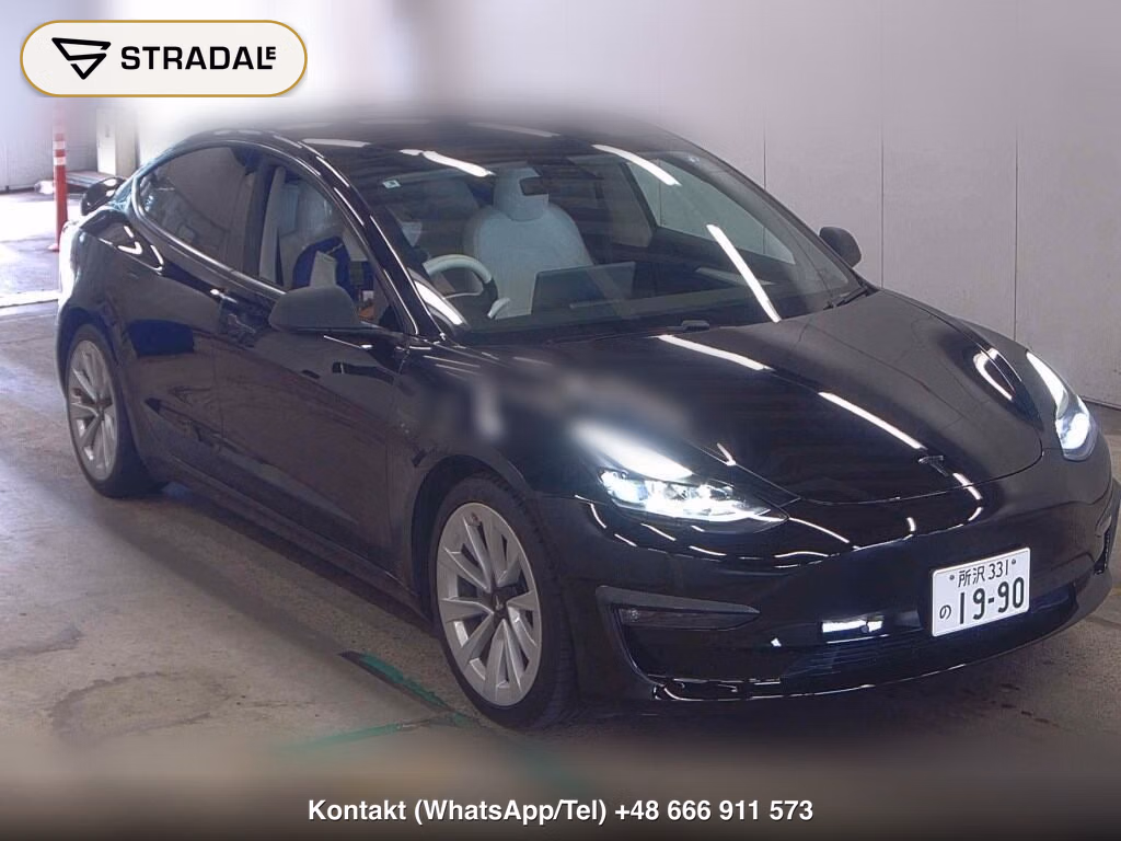 TESLA MODEL 3 4WD LONG RANGE 2021, aukcja z Japonii, zdjęcie 1