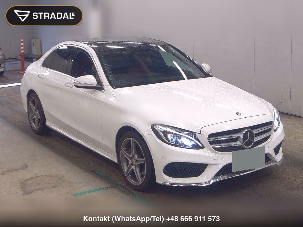 MERCEDES BENZ C-CLASS 4D C200 AVANTGARDE AMG LINE 2015, aukcja z Japonii, zdjęcie 1