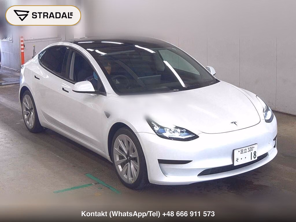 TESLA MODEL 3 STANDARD RANGE PLUS 2021, aukcja z Japonii, zdjęcie 1