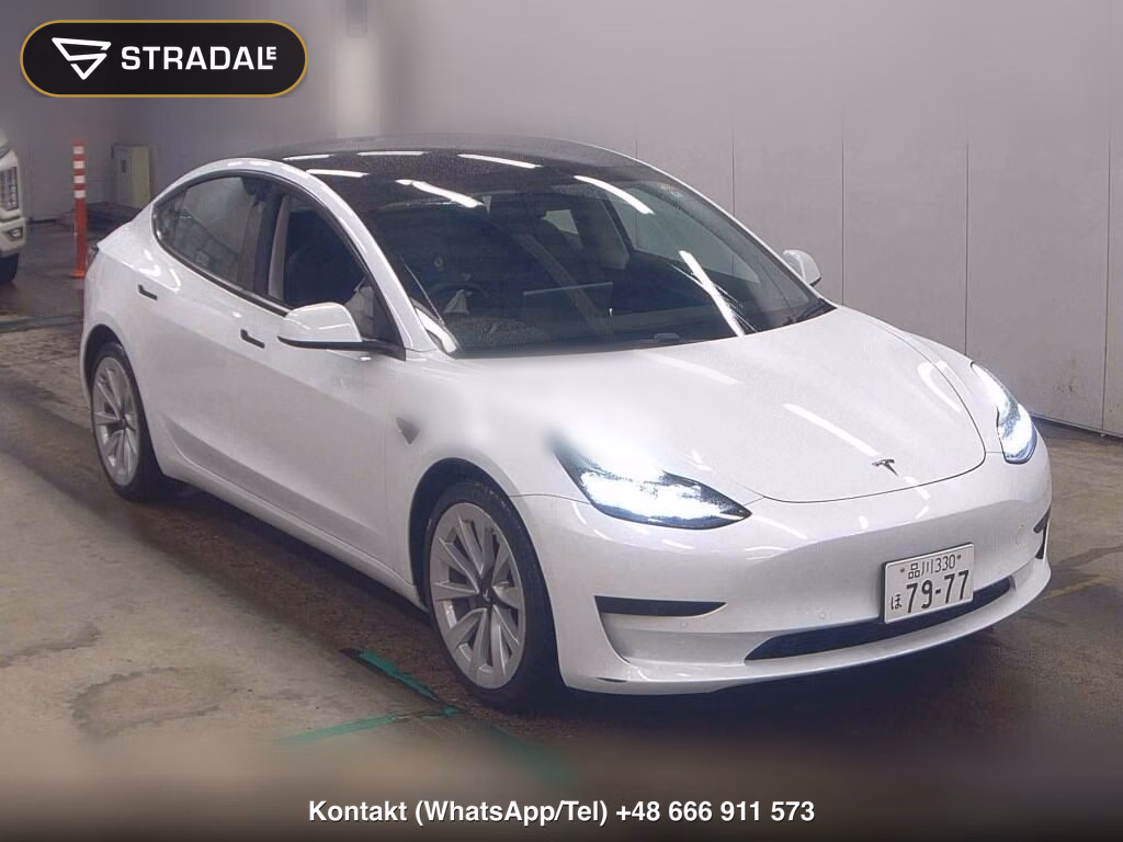 TESLA MODEL 3 BASE GRADE 2022, aukcja z Japonii, zdjęcie 1