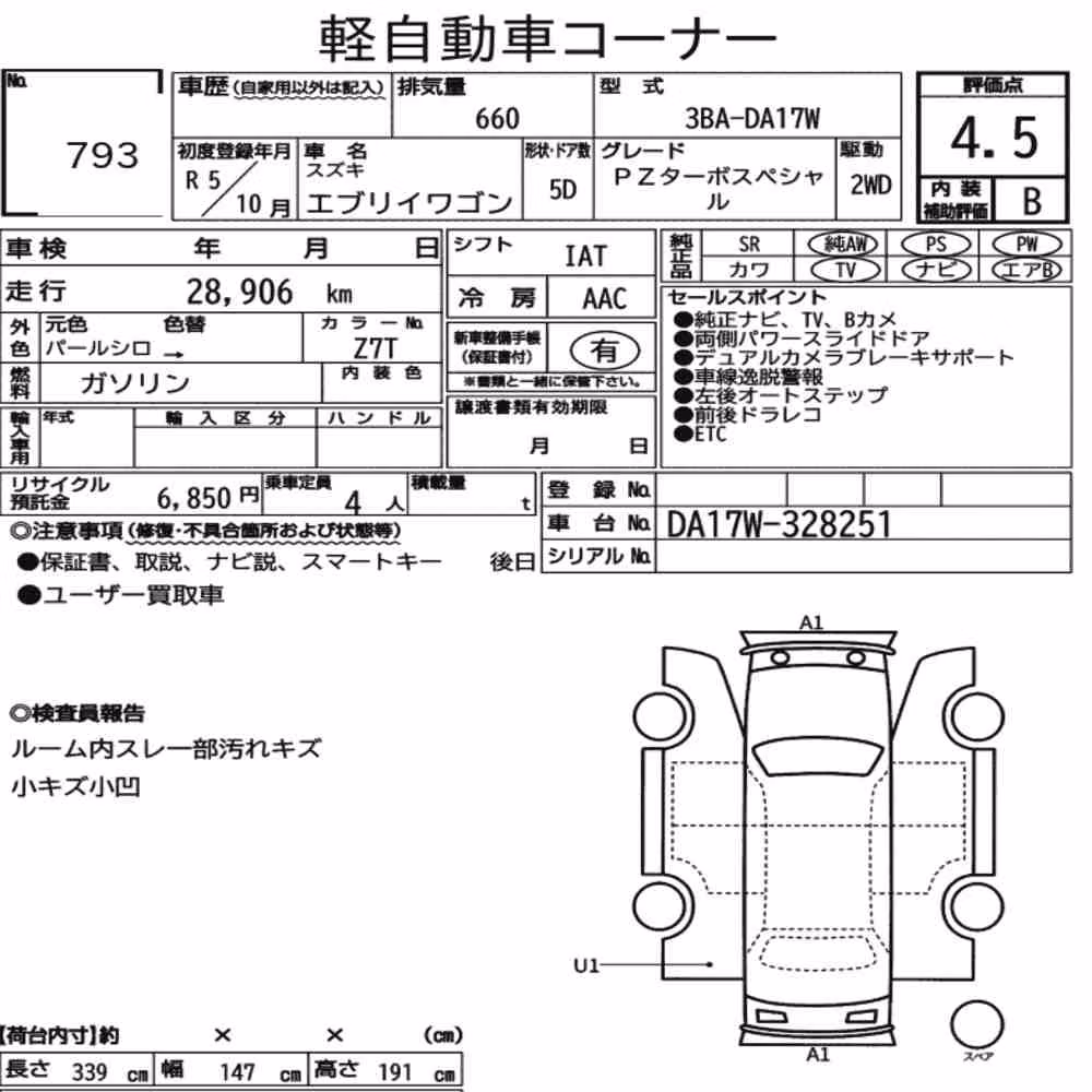 Notka aukcyjna: SUZUKI EVERY WAGON PZ TURBO SPECIAL
