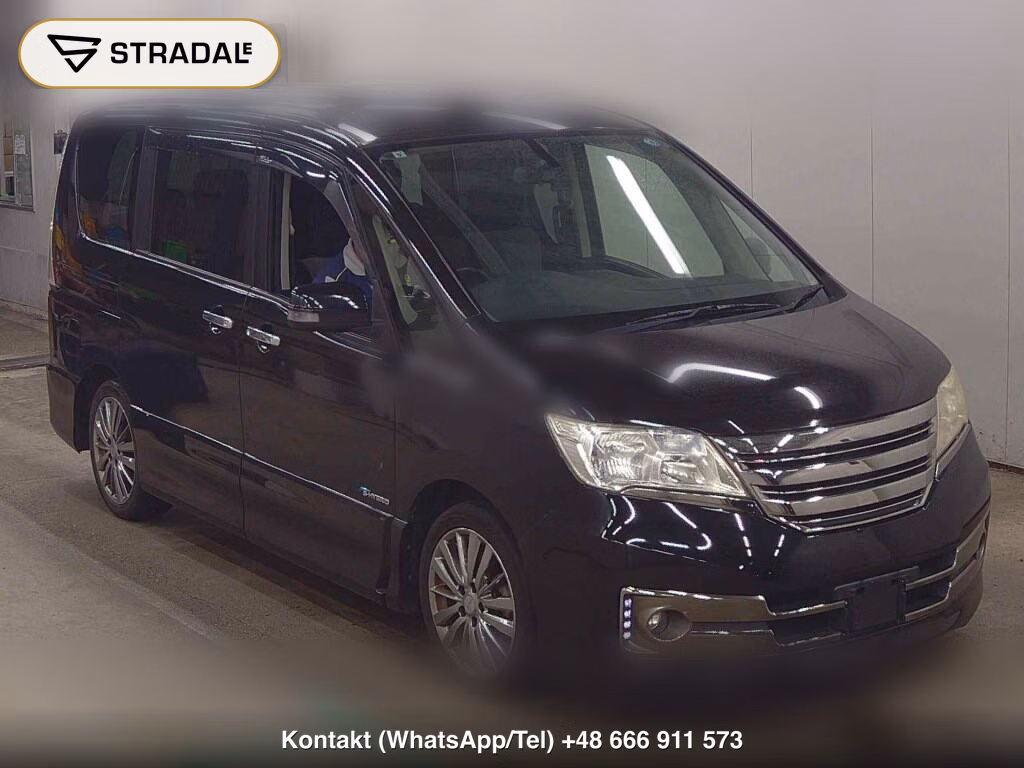 NISSAN SERENA 5D RIDER BLACK LINE S-HYBRID 2013, aukcja z Japonii, zdjęcie 1