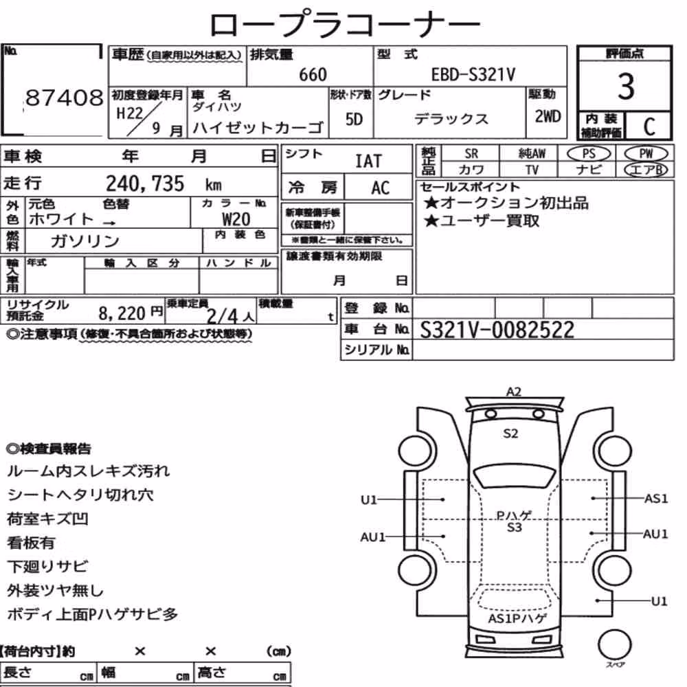 Notka aukcyjna: DAIHATSU HIJET CARGO 5D DELUXE