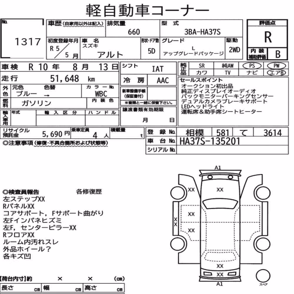 Notka aukcyjna: SUZUKI ALTO 5D L