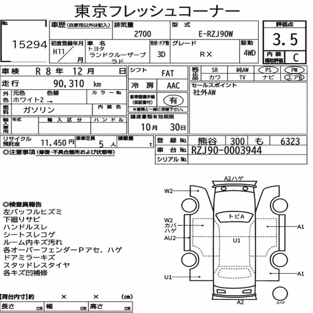 Notka aukcyjna: TOYOTA LAND CRUISER PRADO 3D 4WD RX