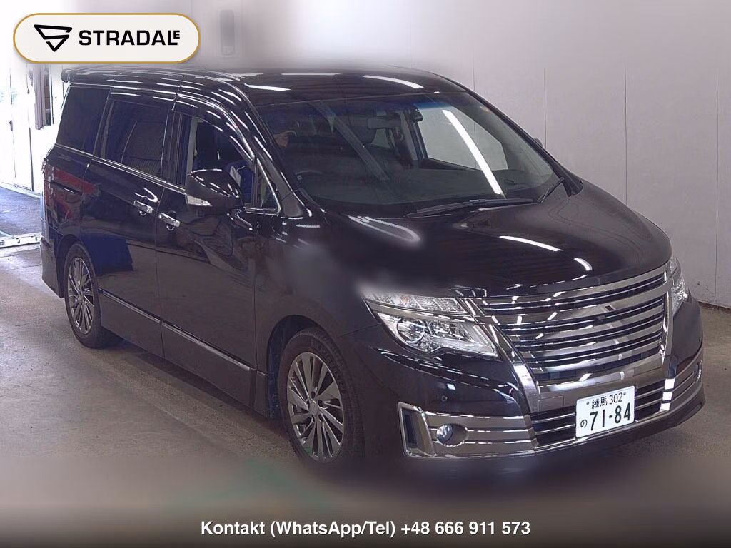 NISSAN ELGRAND 5D RIDER BLACK LINE BLACK LEATHER SEAT 2017, aukcja z Japonii, zdjęcie 1