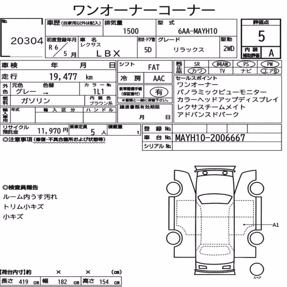 Notka aukcyjna: LEXUS LBX RELAX