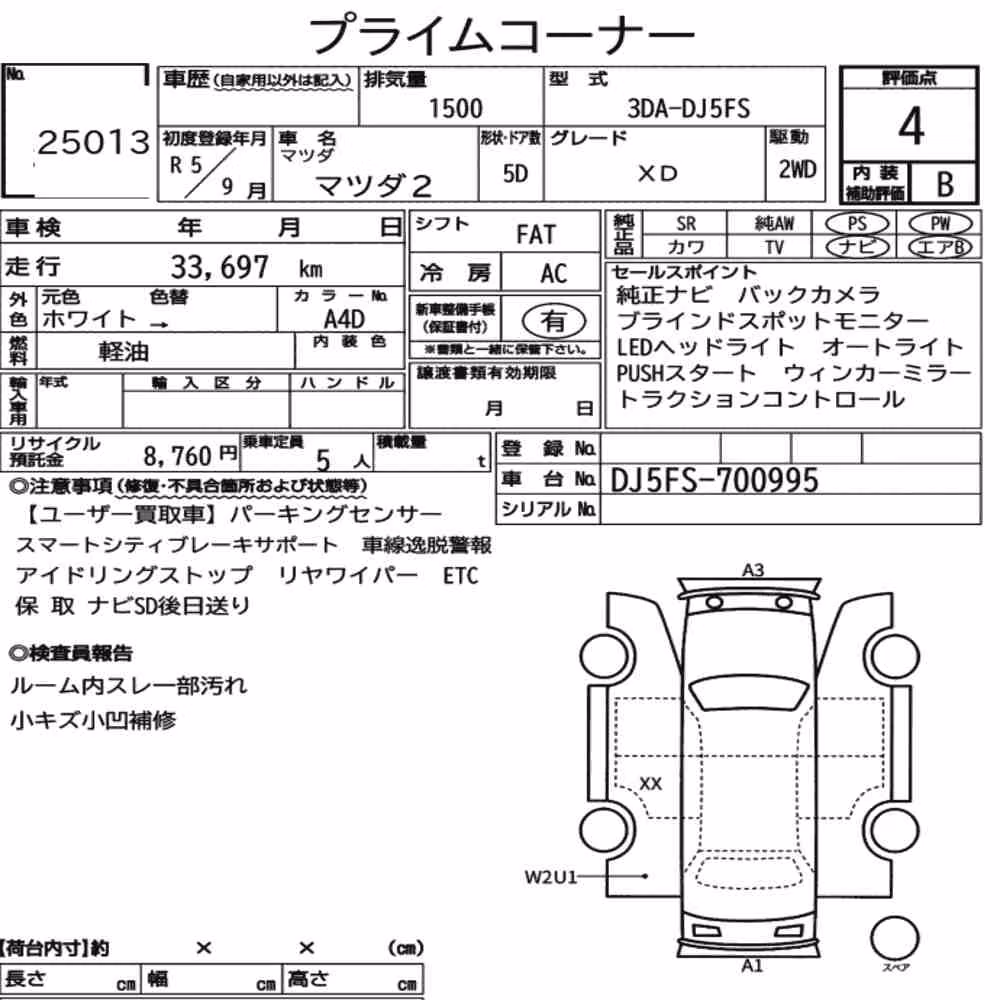 Notka aukcyjna: MAZDA MAZDA2 XD