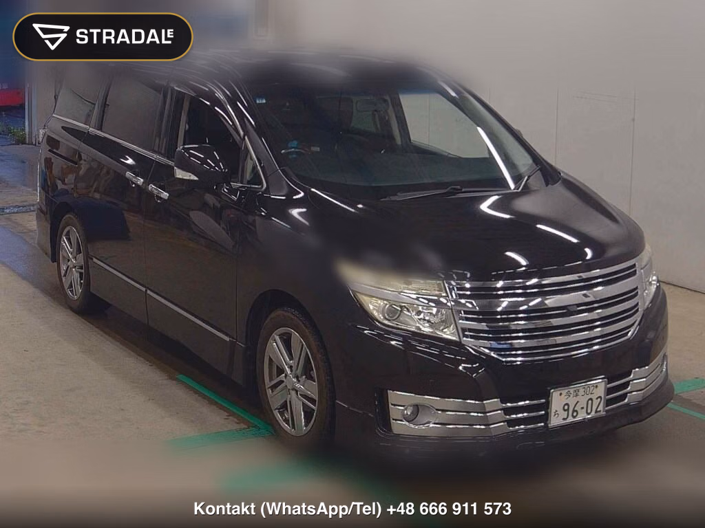 NISSAN ELGRAND 5D RIDER BLACK LEATHER SEAT MANUAL SEAT 2011, aukcja z Japonii, zdjęcie 1