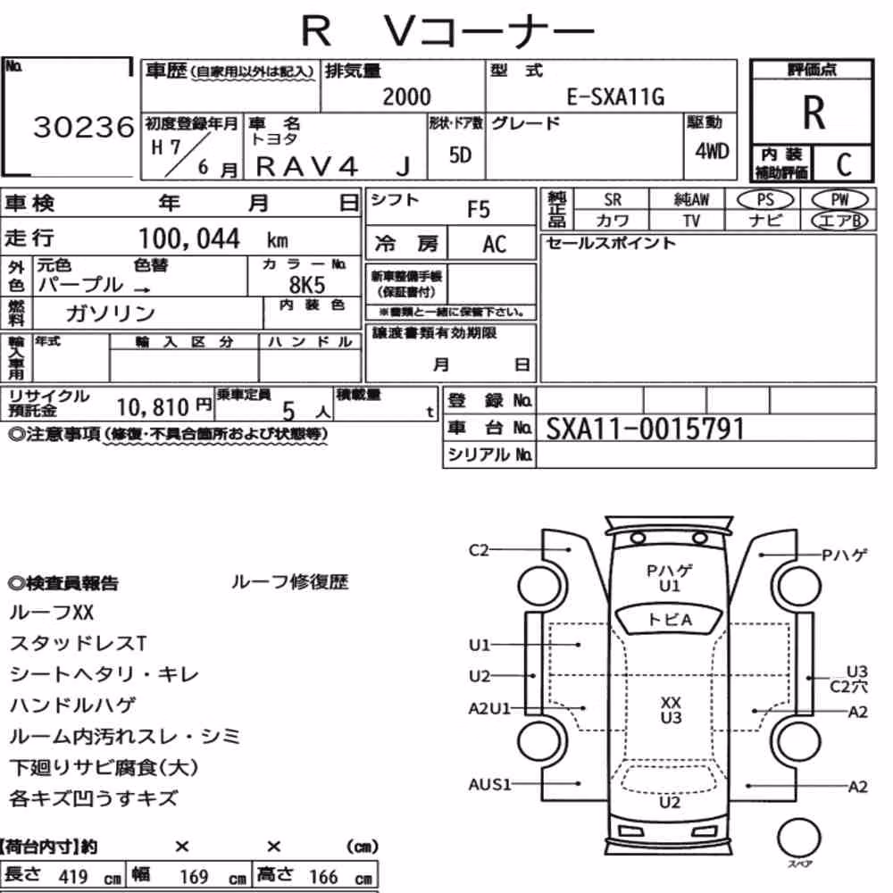 Notka aukcyjna: TOYOTA RAV4J 5D 4WD