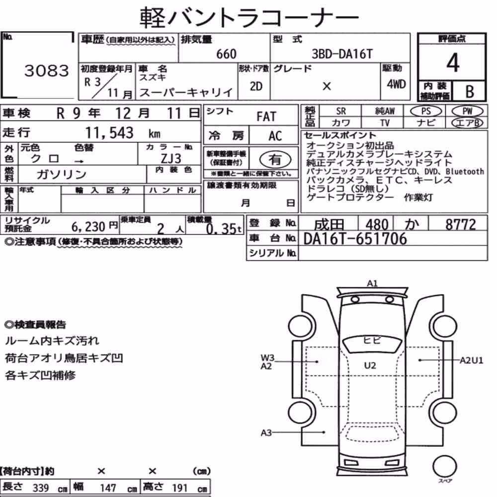 Notka aukcyjna: SUZUKI SUPER CARRY 4WD X