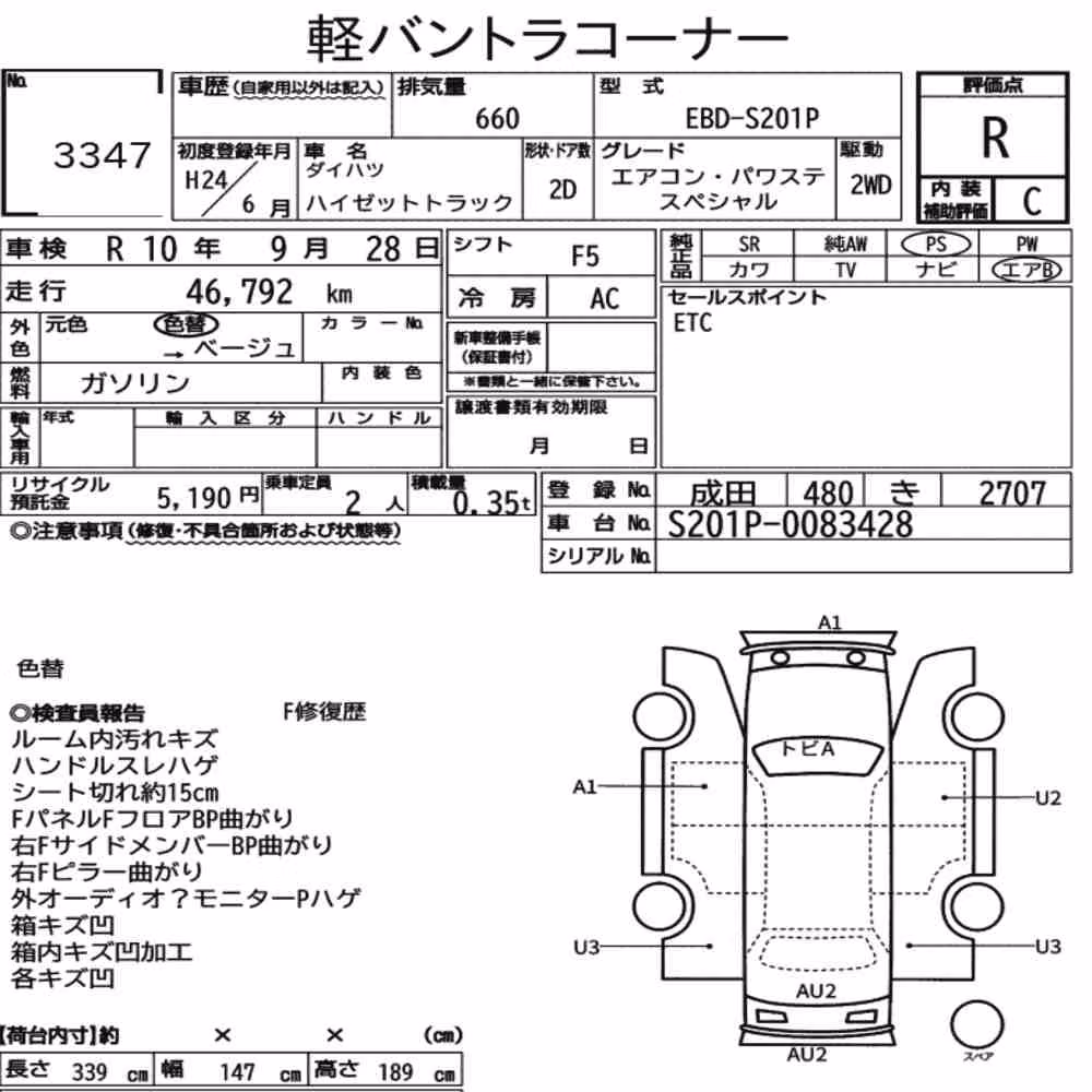 Notka aukcyjna: DAIHATSU HIJET TRUCK AIR-CONDITIONER POWER-STEERING SPECIAL