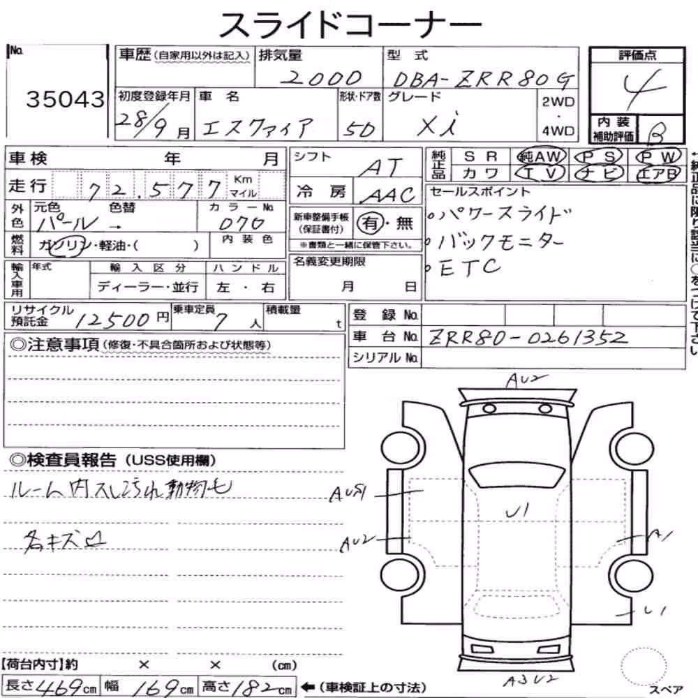 Notka aukcyjna: TOYOTA ESQUIRE XI