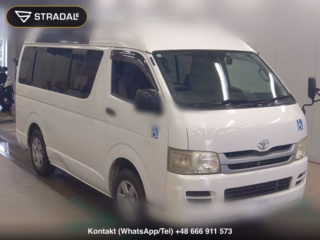 TOYOTA HIACE VAN 4D WELCAB 2008, aukcja z Japonii, zdjęcie 1