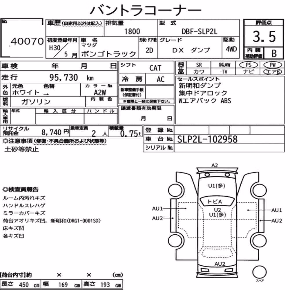 Notka aukcyjna: MAZDA BONGO TRUCK 4WD OTHERS