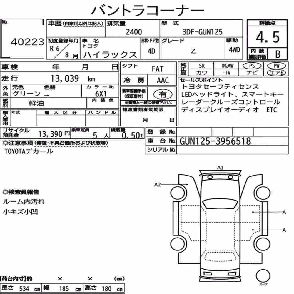 Notka aukcyjna: TOYOTA HILUX 4D 4WD Z