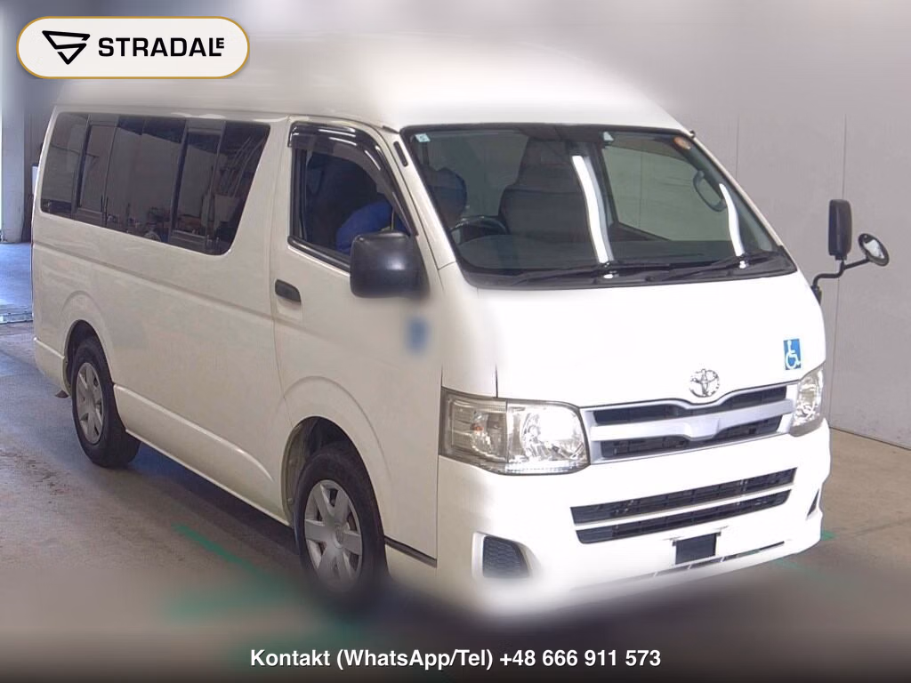 TOYOTA HIACE VAN 4D WELCAB 2012, aukcja z Japonii, zdjęcie 1