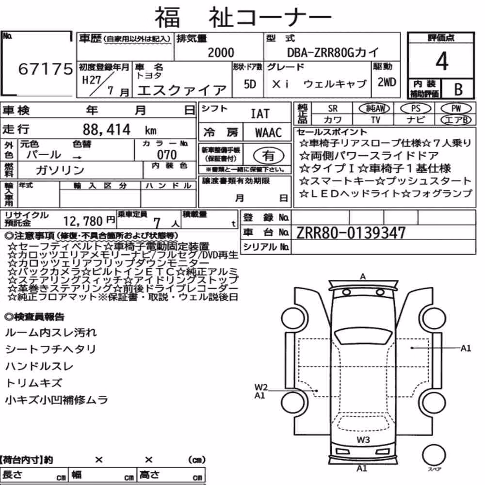 Notka aukcyjna: TOYOTA ESQUIRE OTHERS