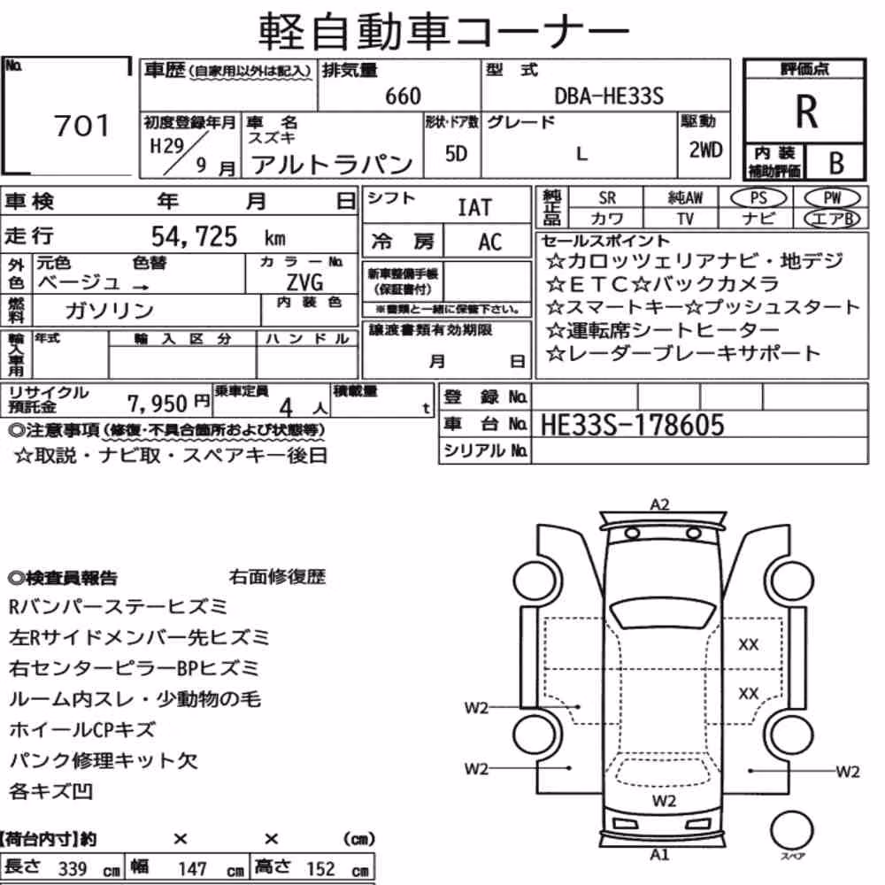 Notka aukcyjna: SUZUKI ALTO LAPIN L