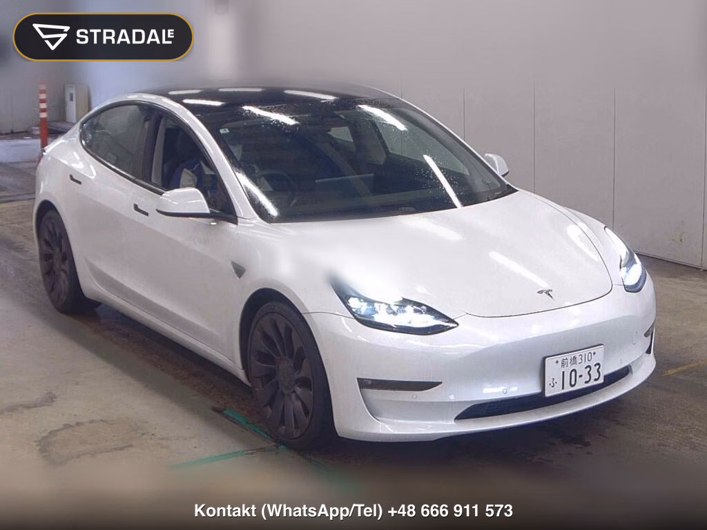 TESLA MODEL 3 4WD PERFOMANCE 2021, aukcja z Japonii, zdjęcie 1